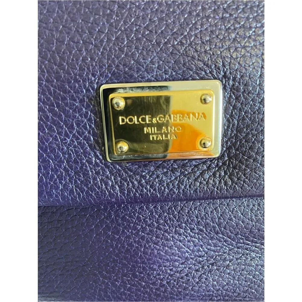 🛍️Dolce & Gabbana Authentic Sicily 62 large top handle bag in pebbled leather - Picture 6 of 15